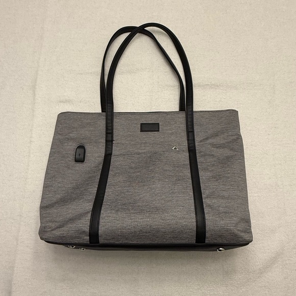 Handbags - Work Laptop Tote Bag Gray Black Travel Office USB